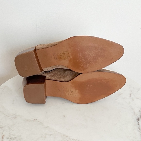 NEW Rag & Bone Rover Zip Mid Heel Booties Camel Suede Size 8 US 38 EU - Picture 7 of 7